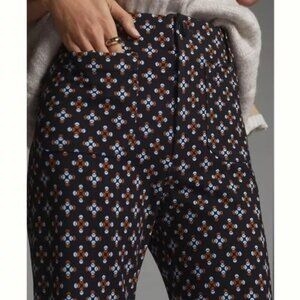 Anthropologie Maeve Colette Cropped Wide leg Ponte pants